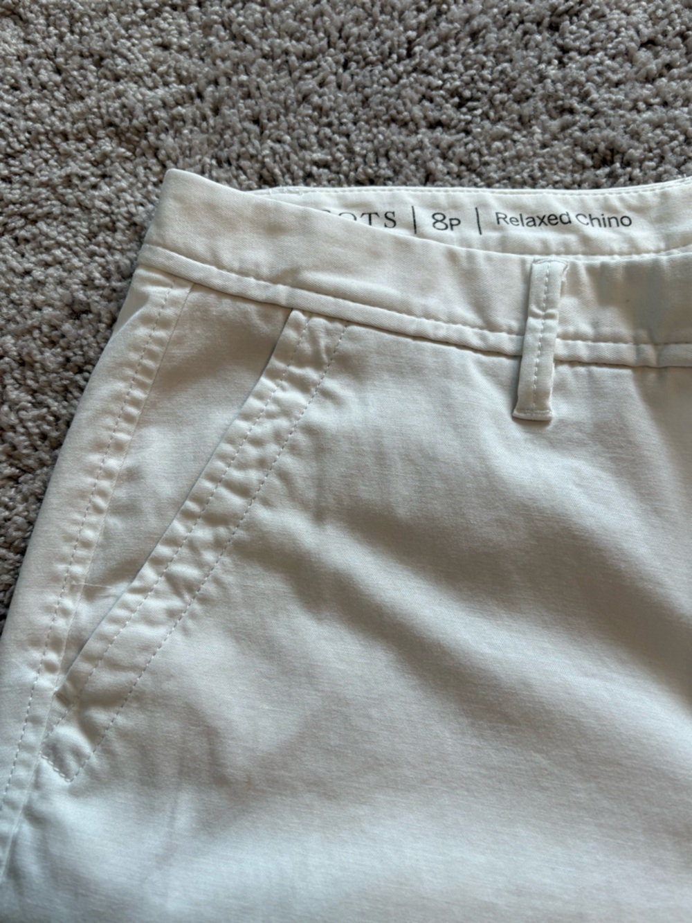 Talbots White Relaxed Chino Pants - Picture 2 of 6